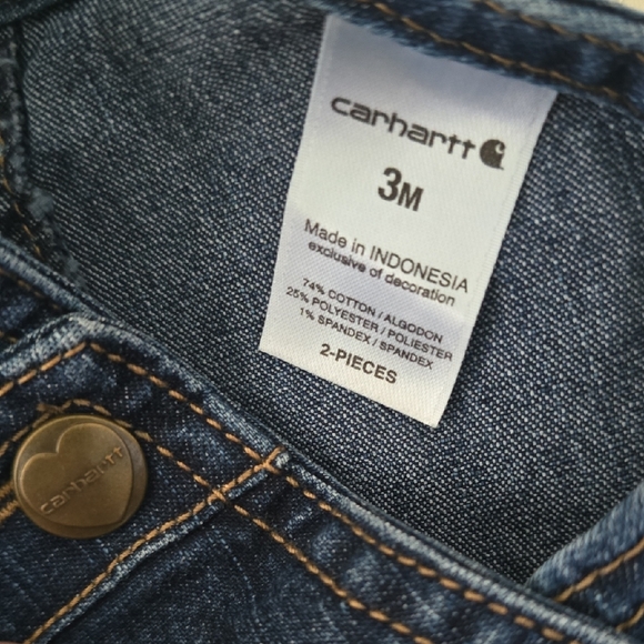 Girls Carhartt Denim Overalls - Picture 3 of 3